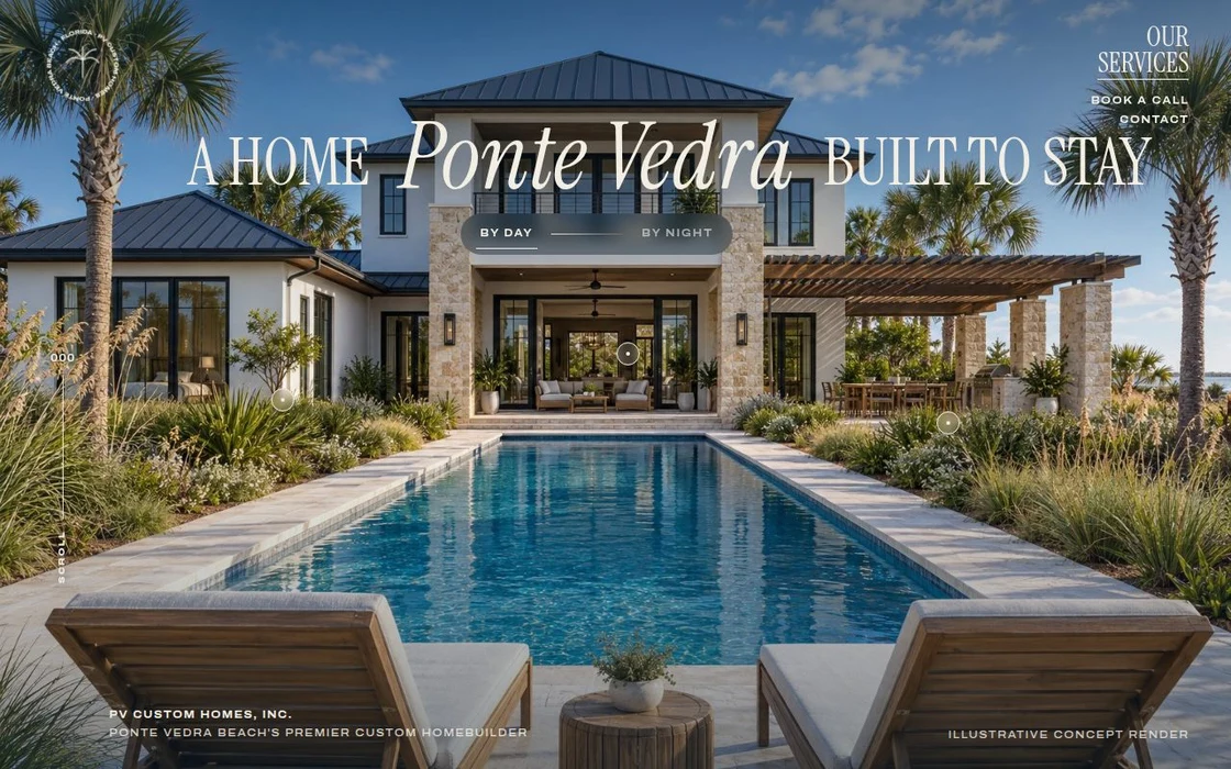 PV Custom Homes, independent homebuilder design concept